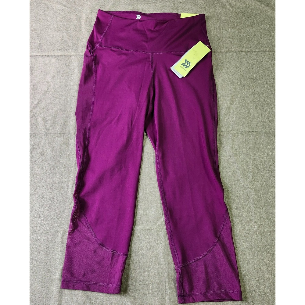 Women's Contour Curvy High-Waisted Capri Leggings 21" All in Motion Purple Small